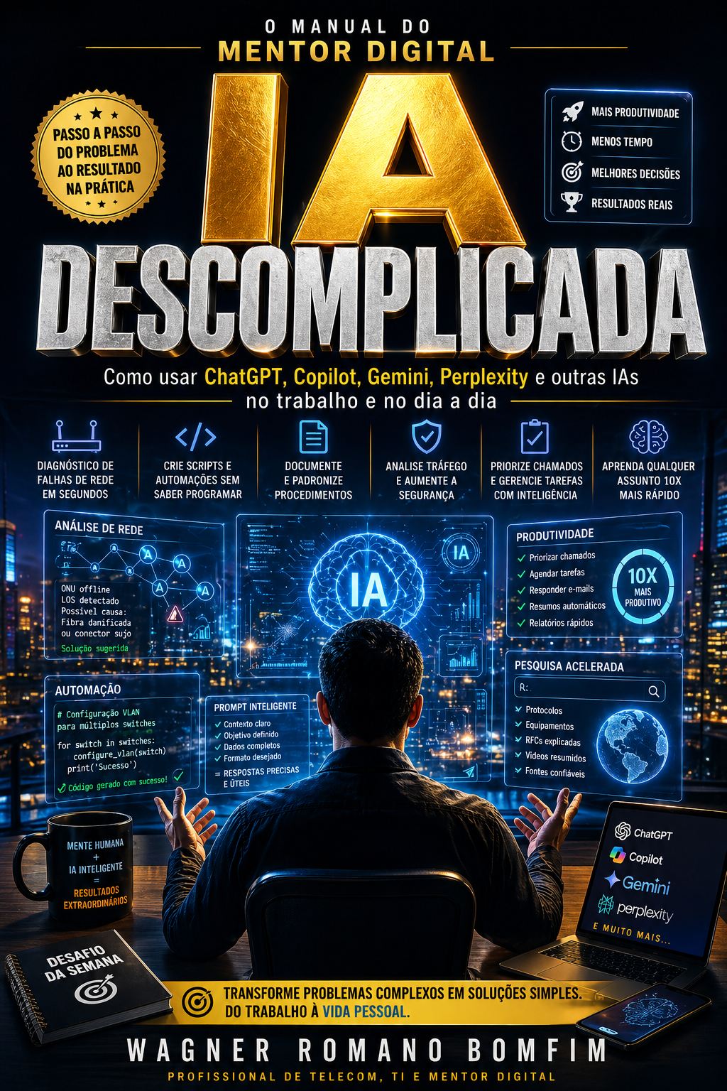 IA Descomplicada: O Manual do Mentor Digital para Telecom, TI e seu dia a dia