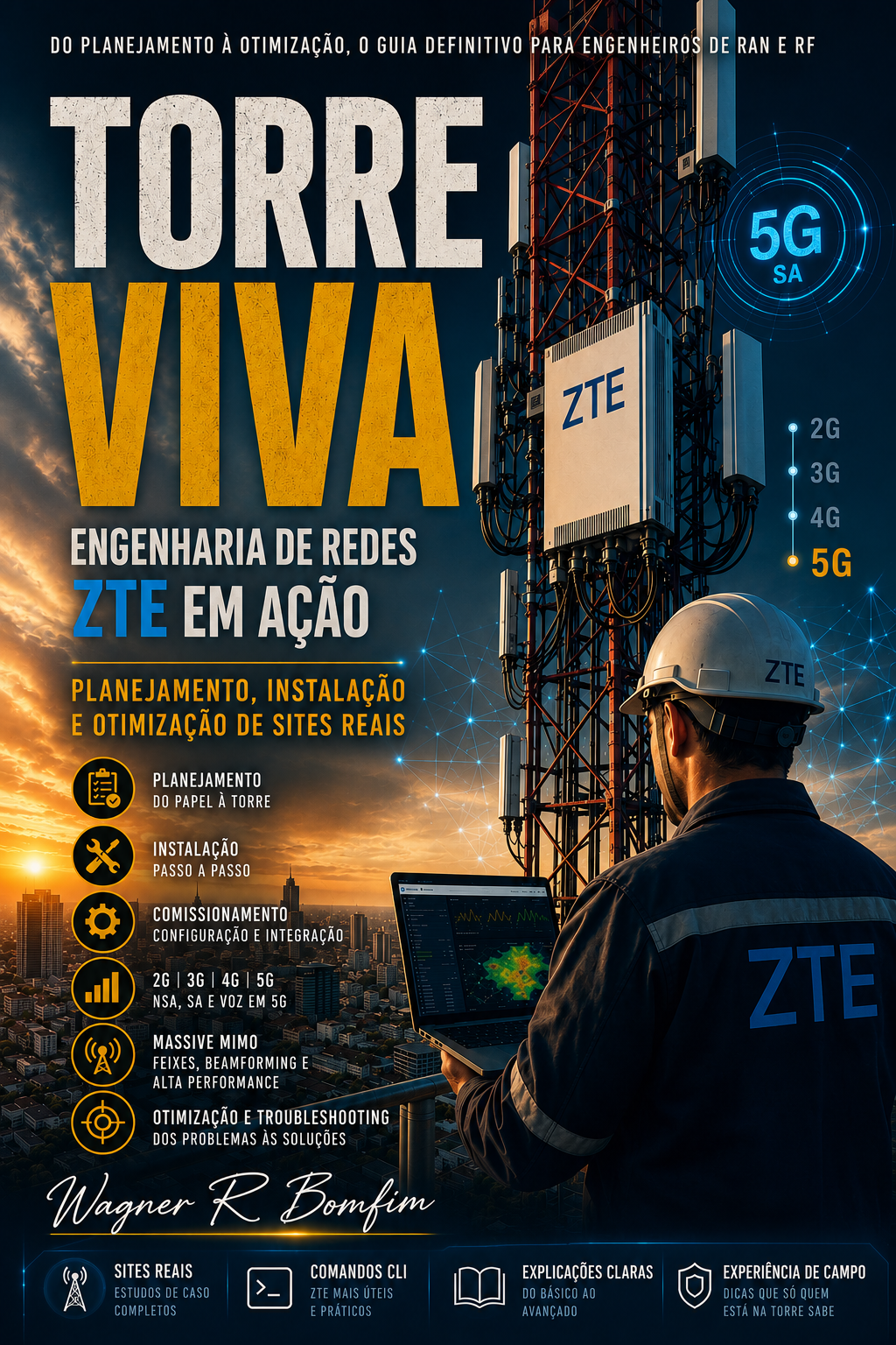Torre Viva – Engenharia de Redes ZTE em Ação | Planejamento, Instalação e Otimização de Sites Reais